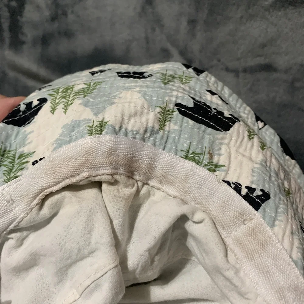 Jan & Jul Bucket Hat Kids L Bear Mountain Blue White Sun Hat